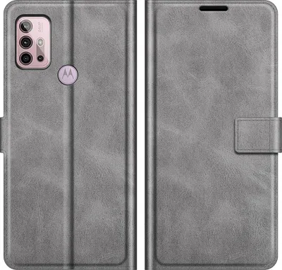 Produktbild von Mobigear Wallet  Motorola Moto G20 Hülle Klapphülle Geldbörse - Grau
