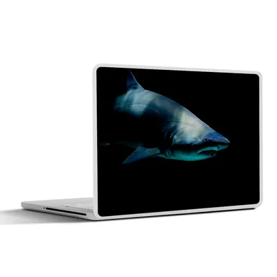 Produktbild von MuchoWow® Laptop Aufkleber Sticker Cover Hai - Makro - Wasser 32.5x23.5 cm - Sticker für Laptop - Selbstklebend