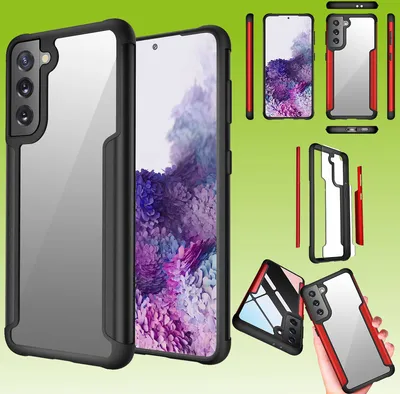 Produktbild von Für Samsung Galaxy S21 Plus Hybrid Iron Man Schwarz Handy Tasche Etuis Hülle