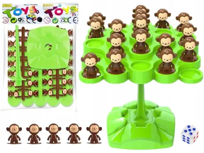 Produktbild von Pegaz Balance-Spiel Fallende Affen Geschicklichkeitsspiel Baum