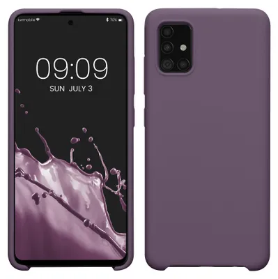 Produktbild von kwmobile Handyhülle für Samsung Galaxy A51 Hülle - Case Silikon - Kabelloses Laden - Schutzhülle Cover in Helle Iris