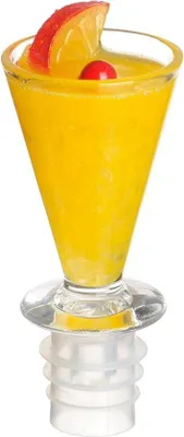 Obrázek produktu pro Oranžová koktejlová sklenice s uzávěrem, ideální na večírky