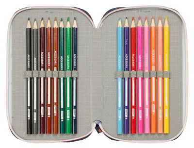 Produktbild von Safta 412526857 F.c Barcelona 2nd Kit Triple Filled 37 Pieces Mäppchen Blau Mann Blau One Size