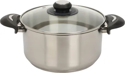 Immagine prodotto di Casseruola in acciaio inox Ø 22 cm con coperchio - per tutti i tipi di piano cottura (22 cm)