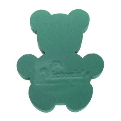 Produktbild von Nass Steckschaum Teddybär 25x21x6cm auf Hartschaumunterlage 1 Stück