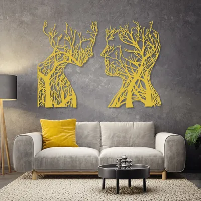 Produktbild von Wandbild aus Holz, 3D Wanddeko ohne Geruchsbelästigung, Moderne Holzkunst für Wohnzimmer, Schlafzimmer, Büro & Küche