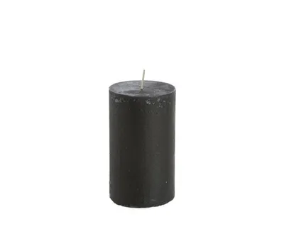 Image de Rustik Lys : Bougie rustique en forme de bûche – Noir – 7 x 13,5 cm