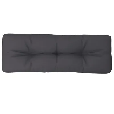 A single gray cushion is shown against a white background.