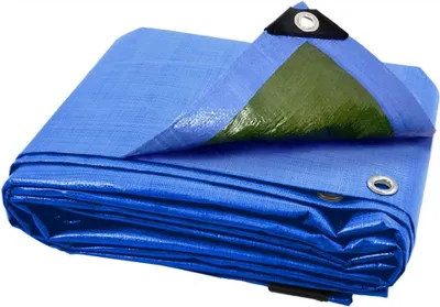 Produktbild von Wasserdichte Abdeckplane, 4 m x 5 m, 90 g/m² - Blau/Grün