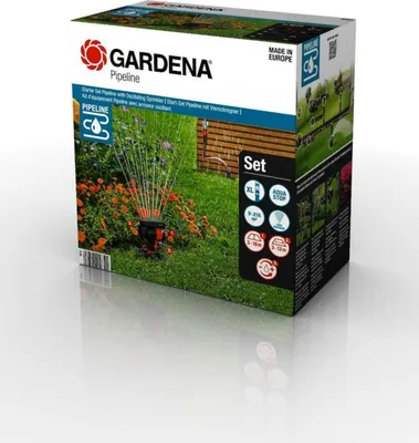 Immagine prodotto di Set di avviamento per tubazioni Gardena con irrigatore oscillante GARDENA 8272-20