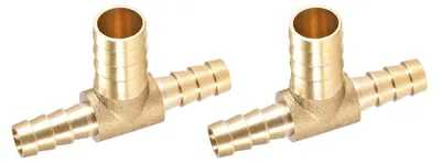 Messing T-Widerhaken-Fitting 8x12x8 mm, 2 Stück