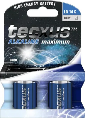 Zdjęcie produktu dla Tecxus LR14 2-BL, Jednorazowa bateria, C, Alkaliczny, 1,5 V, 2 szt., 6200 mAh
