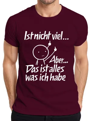 Produktbild von Ist nicht viel aber das ist alles sarkastisch mittelfinger lustig Herren T-Shirt, Burgundy, S