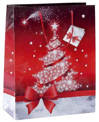 Produktbild von SIGEL GT023 Geschenktasche mittel, Sparkling Tree, 170x230x90 mm, 1 Tasche