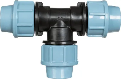 Produktbild von HOLZBRINK 1x T-Stück 3/4 x 3/4 x 3/4 Zoll Rohrverbinder für Rohrabzweigung des Verlegerohrs und des Tropfschlauchs, Material: PP, HBZ-13