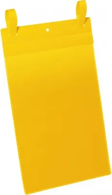 Produktbild von DURABLE Gitterboxtasche, mit Lasche, gelb/transparent, A4, Hochformat, 50/VE