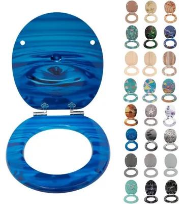 Produktbild von WC Sitz mit Absenkautomatik, MDF, Navy blau