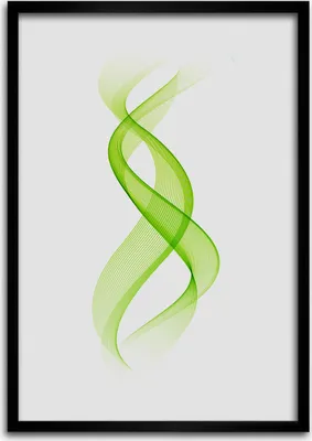 Produktbild von Bild - Bilderrahmen - Foto - 70 cm x 100 cm - MDF - Rahmen - Wandkunst - Bunte Wellen