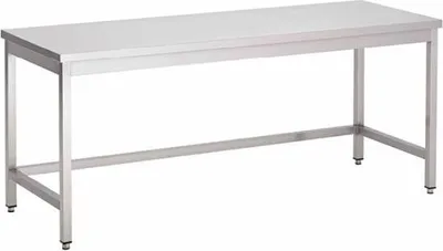 Image de Table de travail en acier inoxydable sans base, 1700 (L) x 700 (P) x 880 (H) mm.