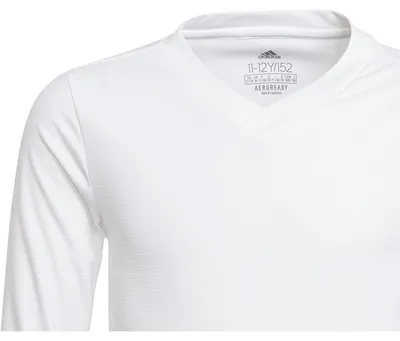 Productafbeelding van Adidas - "Team Base" trainingsshirt voor kinderen, lange mouwen, model PP1324 (176) (wit)