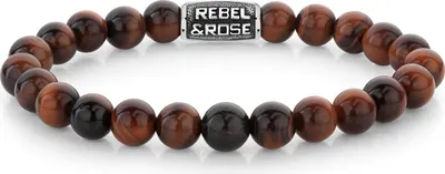 Produktbild von Rebel and Rose Stones Only RR-80103-V Herrenarmband, Armbandumfang:19cm