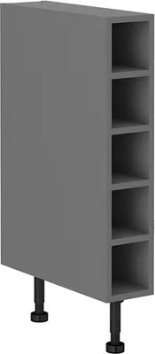 Produktbild von Unterer offener Schrank PENKA – Breite 15 cm, Anthrazit