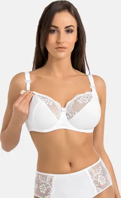 Produktbild von Teyli Ungepolsterter Still-BH mit Bügeln und Spitze Anastasia Mama Female 219 weiß 85H