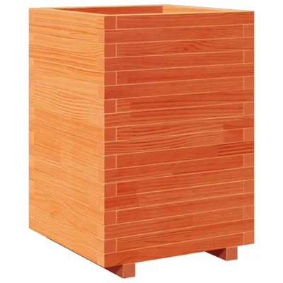 Produktbild von vidaXL Pflanzkübel Wachsbraun 50x50x72,5 cm Massivholz Kiefer