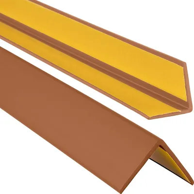 Produktbild von ProfiPVC Winkelprofil Selbstklebend Kunststoffwinkel aus PVC-Gummi, elastischer Kantenschutz, Eckschutzprofil, einfache Montage -35x35mm 0,80m, Bernsteinfarbe