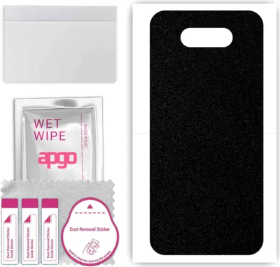 Produktbild von apgo Rückseite Schutzfolie, Skin, kompatibel mit LG K31 Rebel, Hinten Displayschutzfolie aus Vinylfolie, kratzfest, einfache Montage - Mattschwarz