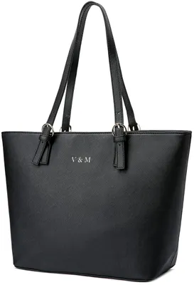 Produktbild von Vanessa & Melissa® Damen Shopper klassisch elegante Handtasche Henkeltasche, Schwarz