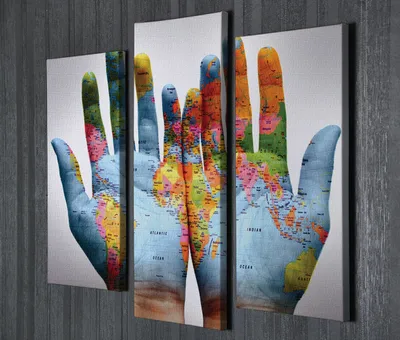 Produktbild von Wallity, UC53- SYM3259, Bunt, Leinwandbilder, 66 x 45 cm, 100% Leinwand