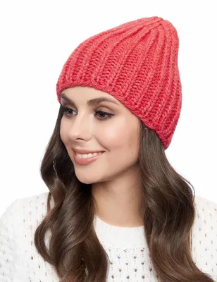 Produktbild von Gestrickte Mütze für Damen – 9571 – rot