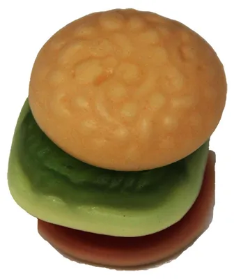 Immagine prodotto di Trolli Mini Burger in schiuma multistrato di zucchero e gomme alla frutta 10g