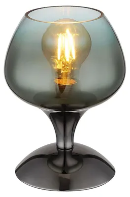 Produktbild von LED Tischleuchte, Metall-Chrom, Grün, H 20,5 cm