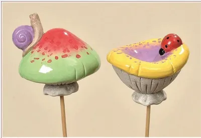 Produktbild von Gartenstecker Schnecke Marienkäfer Gartenstecker  2er Set