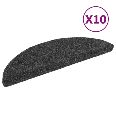 Produktbild von Stufenmatten Selbstklebend 10 Stk. 56x17x3 cm Dunkelgrau Halbrund