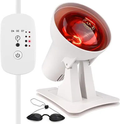 Zdjęcie produktu dla Lampa podczerwieni - lampa terapeutyczna - relaksacja mięśni i regeneracja - 4 ustawienia temperatury - 150 wat - czerwona