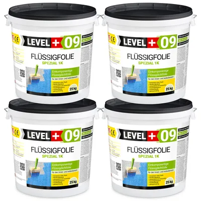 Zdjęcie produktu dla Folia w płynie na zewnątrz do wewnątrz LEVEL+09 Hydroizolacja balkonu łazienki 100 KG elastyczna izolacja