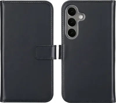 Produktbild von Selencia Echtleder Klapphülle Samsung Galaxy S25 Plus - Schwarz
