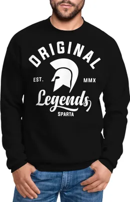 Produktbild von Sweatshirt Herren Original Legends Gladiator Sparta Rundhals-Pullover Neverless® schwarz M