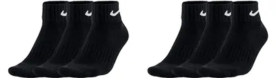 Produktbild von 6 Paar Nike Herren Damen One Quater Socks Kurze Socke Knöchelhoch - Farbe: Schwarz - Größe: 34-38