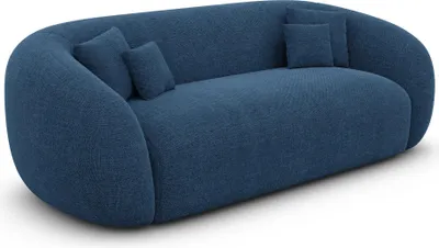Produktbild von Strukturstoff 3-Sitzer Couch Gaia Dunkelblau