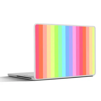 Produktbild von MuchoWow® Laptop Aufkleber Sticker Cover Regenbogen - Muster - Pastell 36.5x27.5 cm - Laptop-Sticker