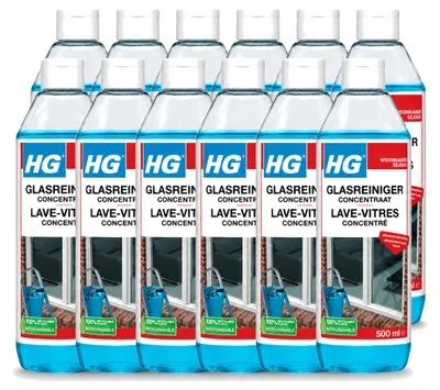 Produktbild von 12 x HG Glasreiniger Konzentrat - 500 ml - Vorteilspackung - 12 Stücke