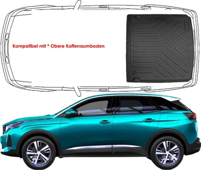 Produktbild von Trimak Obere Kofferraumwanne kompatibel mit Peugeot 3008 3. Gen ab 2024