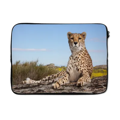 Produktbild von MuchoWow® Laptop Hülle 14 ZollLeopard - Tiere - Natur Laptoptasche - Laptoptasche - Stoßsicher - Schutzhaube