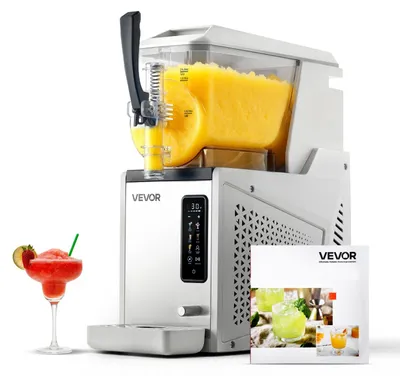 Productafbeelding van VEVOR Slusjiesmachine 1 x 3 liter, machine voor het maken van bevroren drankjes (geen ijs nodig), elektrische margarita-machine met automatische reinigingsfunctie