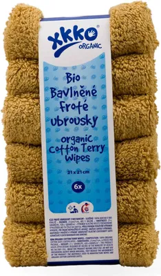 Obrázok produktu pre XKKO BIO bavlnené obrúsky Organic, 21x21 - Honey Mustard