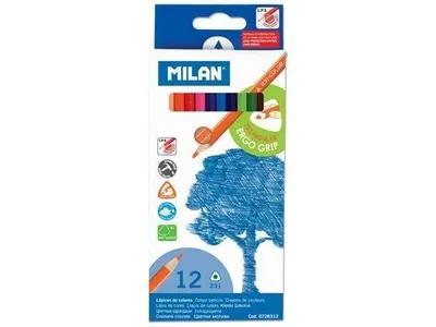 Obrázek produktu pro Trojhranné tužky 12 barev MILAN